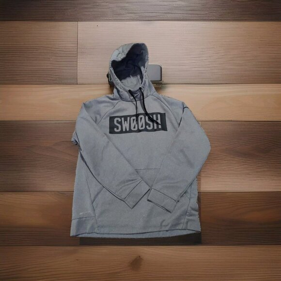 Nike Men's Dri Fit SWOOSH Spell Out Hooded Training Sweatshirt Size M - Picture 1 of 7